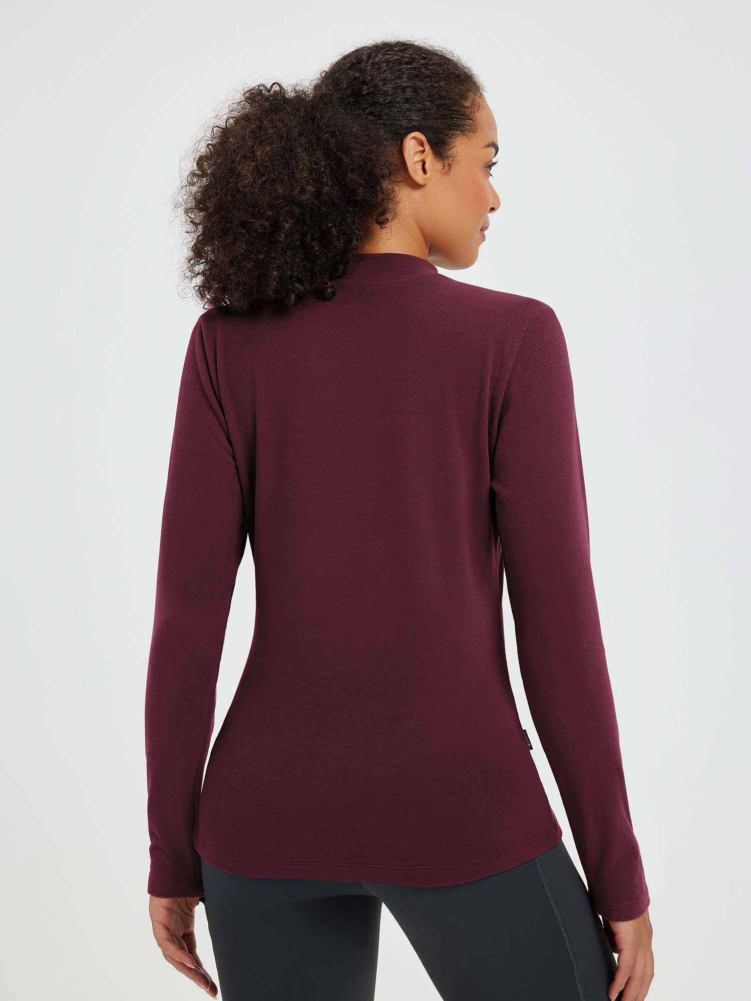 Running Half-Turtleneck Fleece Long-Sleeve T-Shirt