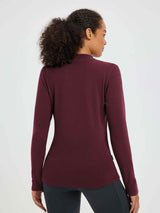 Running Half-Turtleneck Fleece Long-Sleeve T-Shirt