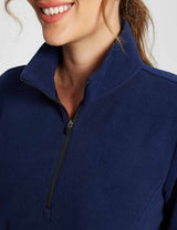 #Baleaf Women's Long-Sleeve Quarter Zip Thermal Dress dga069 Navy Blue Details