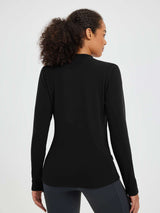 Running Half-Turtleneck Fleece Long-Sleeve T-Shirt