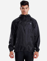 Baleaf Unisex Lightweight Packable Hooded Raincoat aae100 black main