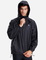 Baleaf Unisex Lightweight Packable Hooded Raincoat aae100 black main