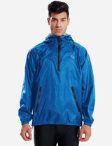 Baleaf Unisex Lightweight Packable Hooded Raincoat aae100 blue main