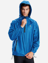 Baleaf Unisex Lightweight Packable Hooded Raincoat aae100 blue main