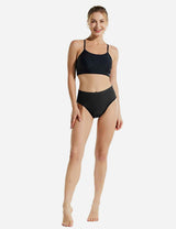 BALEAF Women's 3D Chamois Padded Female Ergonomic Cycling Underwear aai061 Black Full