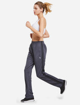 Baleaf Women's Active Stripe Side Loose Leg Pocketed Casual Joggers abd316 Gray/Black Full