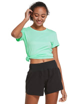 Women's Short-Sleeve Quick-Dry Crewneck Running Shirt
