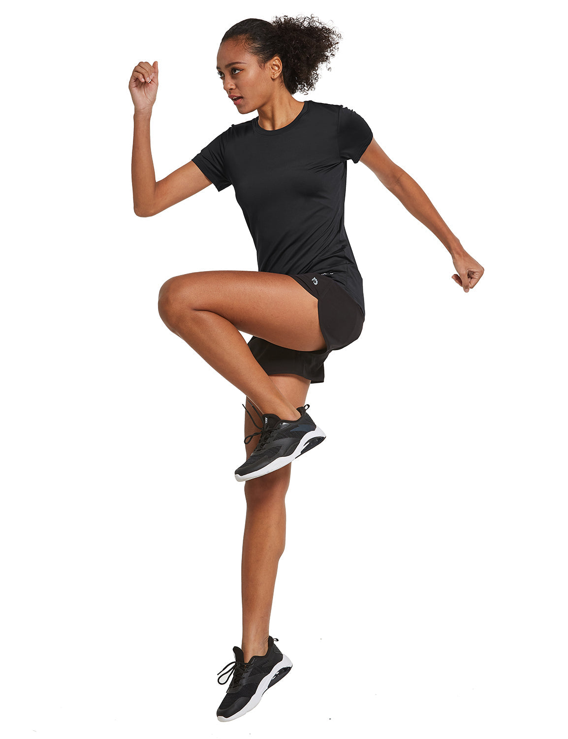 Women's Short-Sleeve Quick-Dry Crewneck Running Shirt
