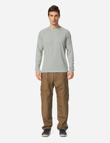 #Baleaf Men's UPF50+ Long Sleeved Loose Fit Casual T-Shirt aga002 Gray Full