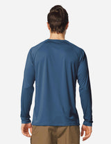 #Baleaf Men's UPF50+ Long Sleeved Loose Fit Casual T-Shirt Bluish Violet Back