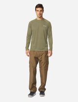 #Baleaf Men's UPF50+ Long Sleeved Loose Fit Casual T-Shirt aga002 Slate Green Full