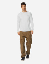 #Baleaf Men's UPF50+ Long Sleeved Loose Fit Casual T-Shirt aga002 White Full