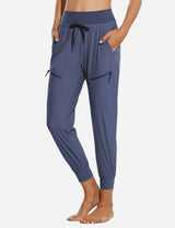 Baleaf Women 26???UPF50+ Waterproof Taper Legged Pocketed Outdoor Pants agb052 Blue Side