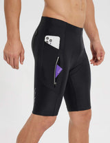 Baleaf Men's Lycra Cushioned Tight Cycling Shorts Anthracite Side