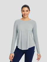 Baleaf Women's UPF 50+ Crew Neck Loose Fit Long Sleeve High-Rise Main