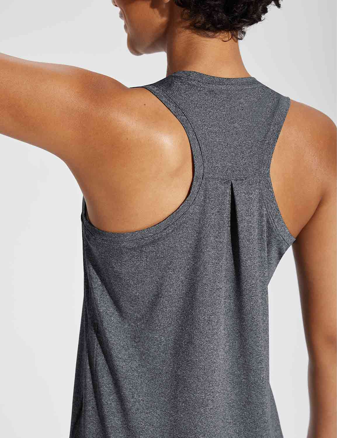 Baleaf Women's Quick-Dry Neck-Length Tank Top Castlerock Back