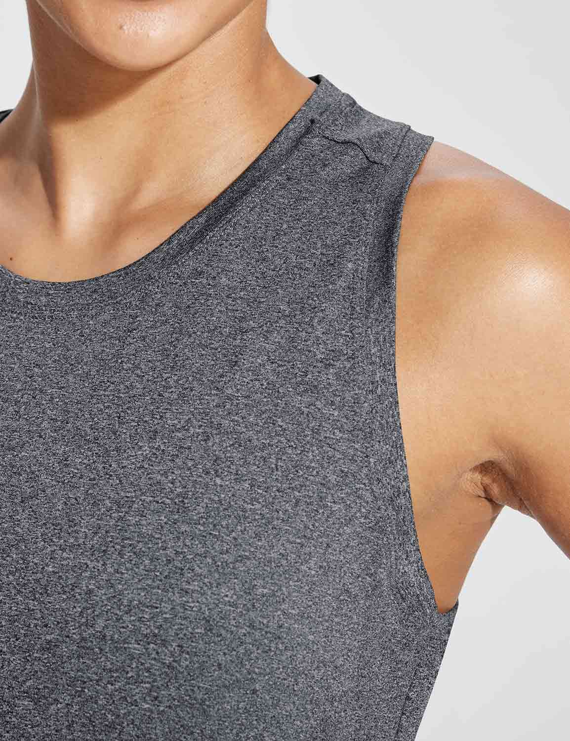 Baleaf Women's Quick-Dry Neck-Length Tank Top Castlerock Details