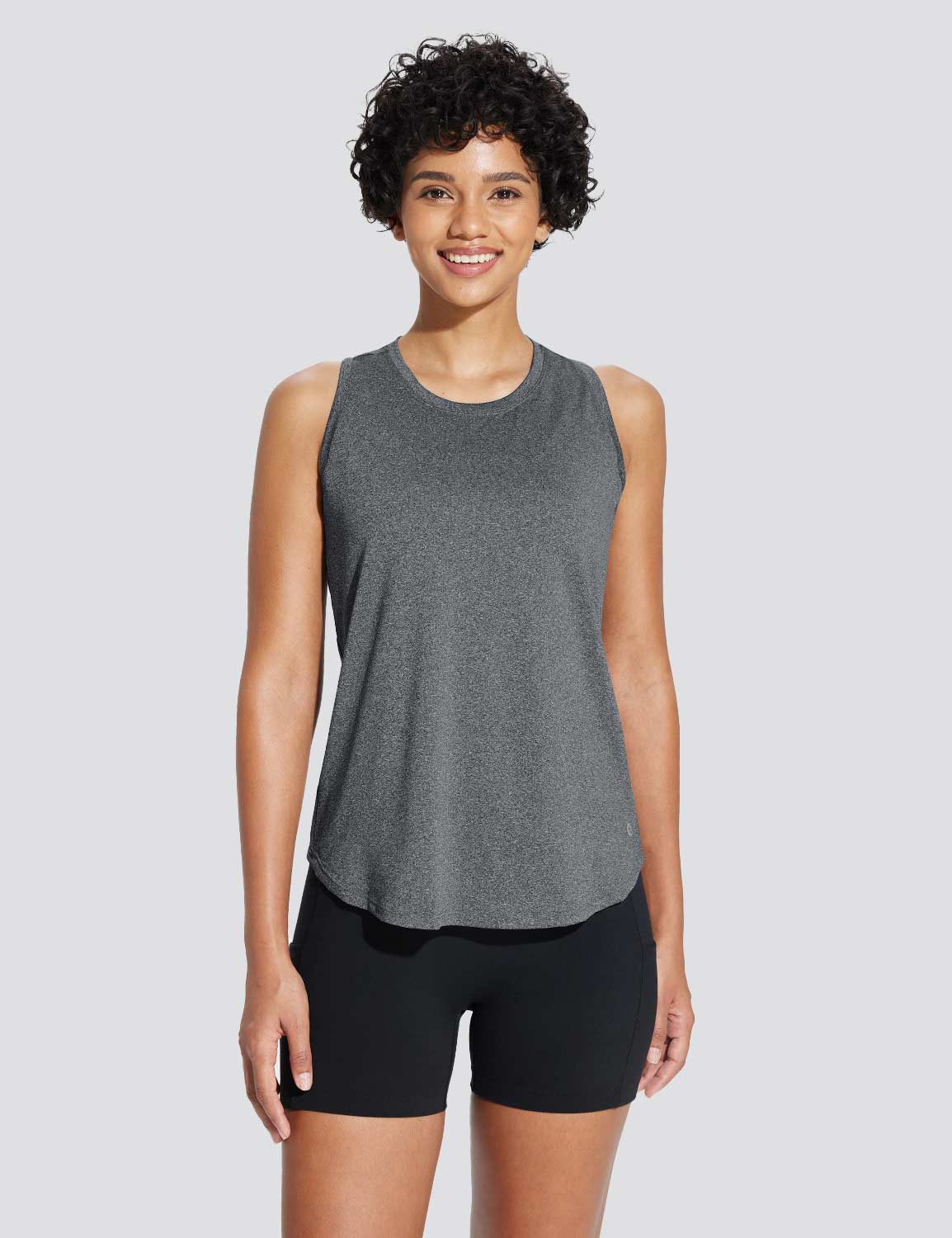 Baleaf Women's Quick-Dry Neck-Length Tank Top Castlerock Main