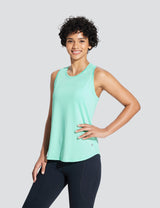 Baleaf Women's Quick-Dry Neck-Length Tank Top Brook Green Side