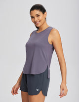 Baleaf Women's Quick Dry Crew Neck Tank Top Montana Grape Side