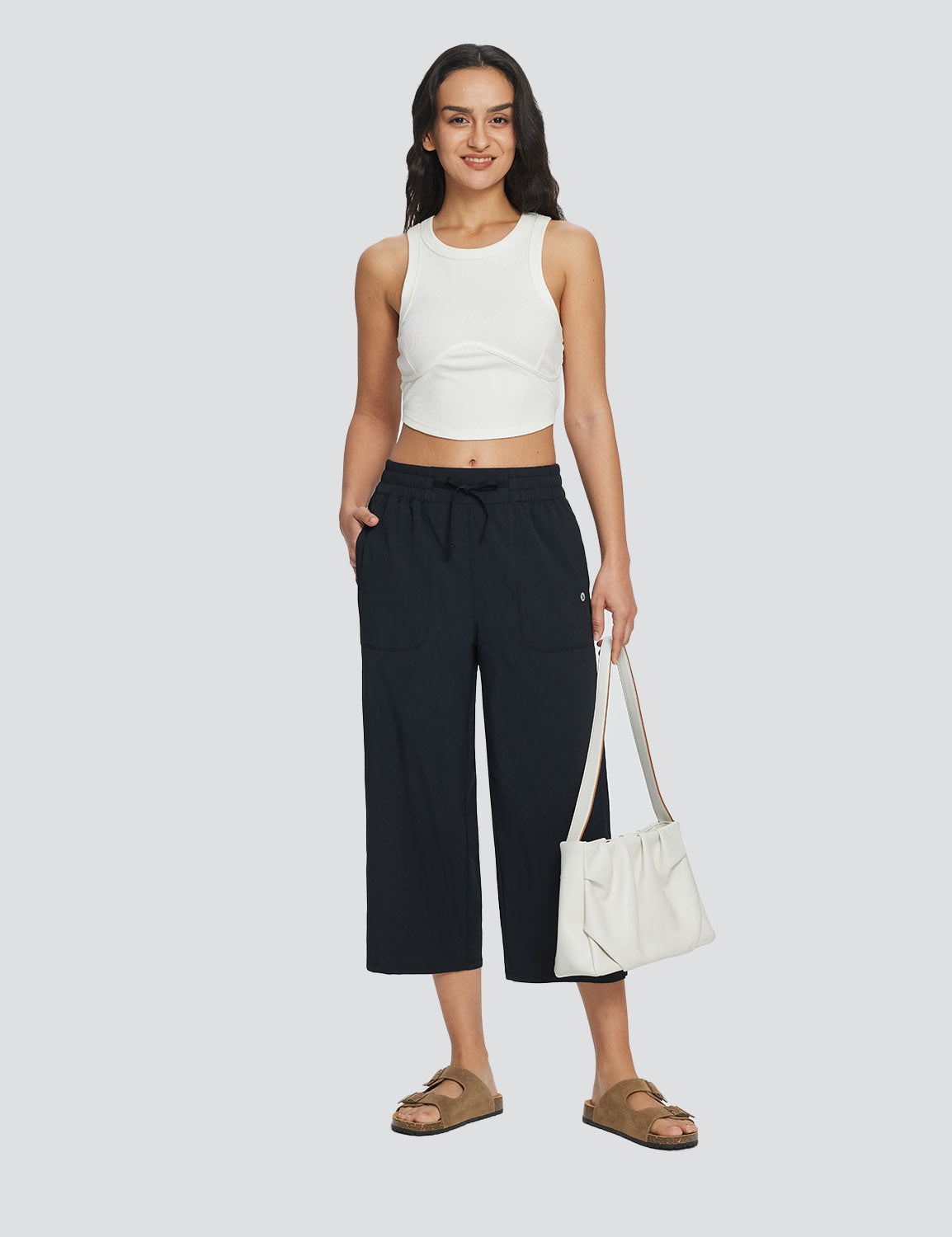 Baleaf Women's High Rise Straight Leg Sweatpants Anthracite Full