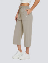 Baleaf Women's High Rise Straight Leg Sweatpants Weathered Teak Side