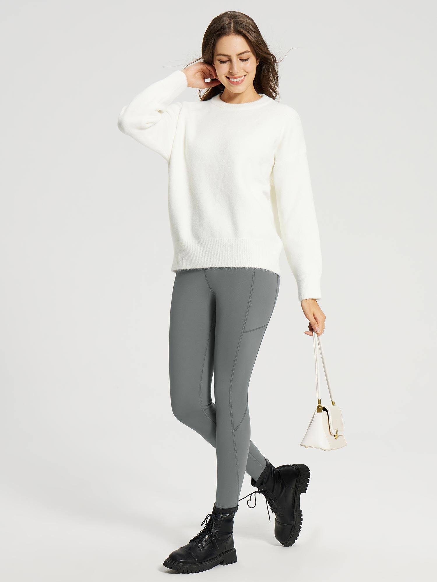 Flyleaf Fleece Lined Zipper Pocket leggings