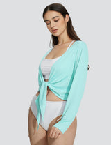 Baleaf Women's UPF 50+ Tie-Up Short Jacket Spa Retreat Side