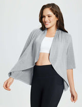 Baleaf Women's 3/4 Sleeve Lightweight Open-Front Cardigan Limestone Main