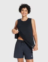 Baleaf Women's Crew Neck Medium-Length Tank Top Anthracite Main