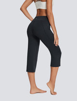 Baleaf Women's Skin-friendly Crossover High Rise Pants Anthracite Back