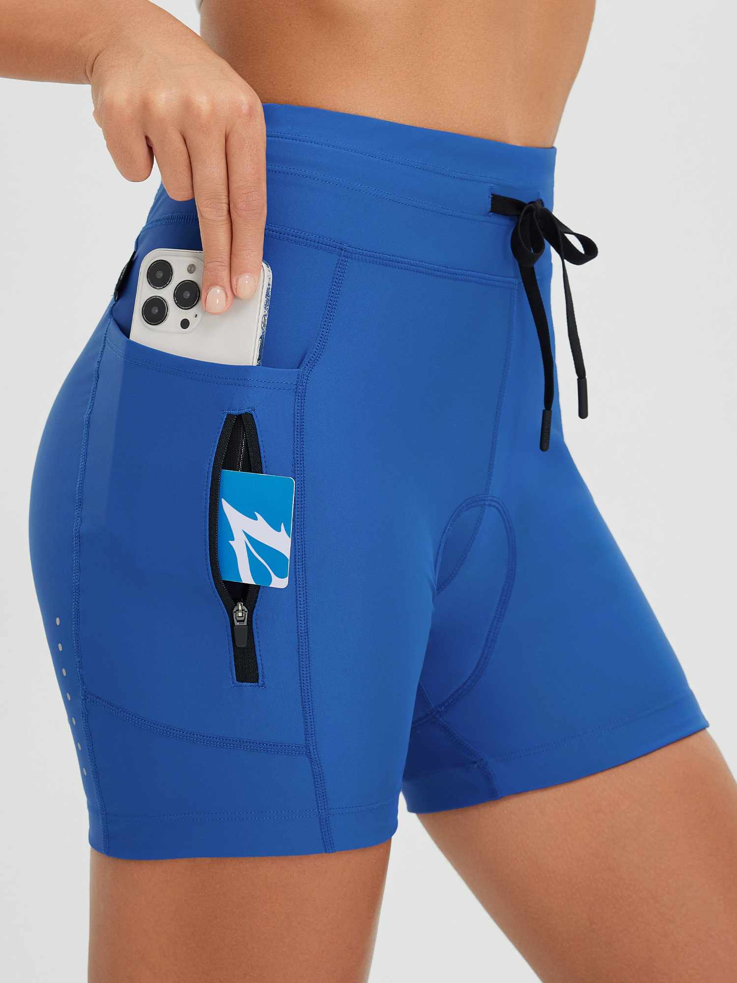 Women's 5' Drawstring Padded Cycling Shorts