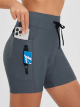 Women's 5' Drawstring Padded Cycling Shorts