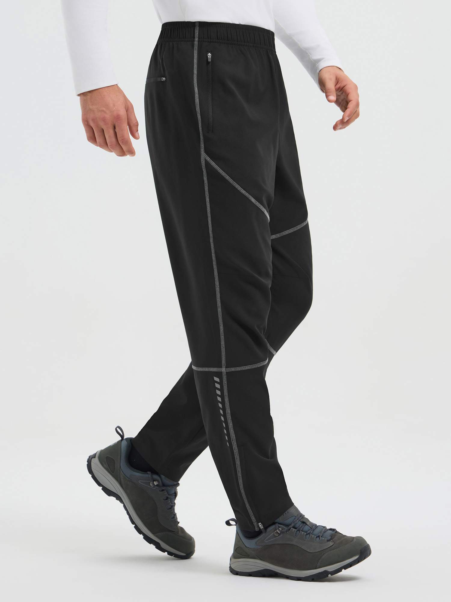 Cycling Elastic Non-Fleece Pants