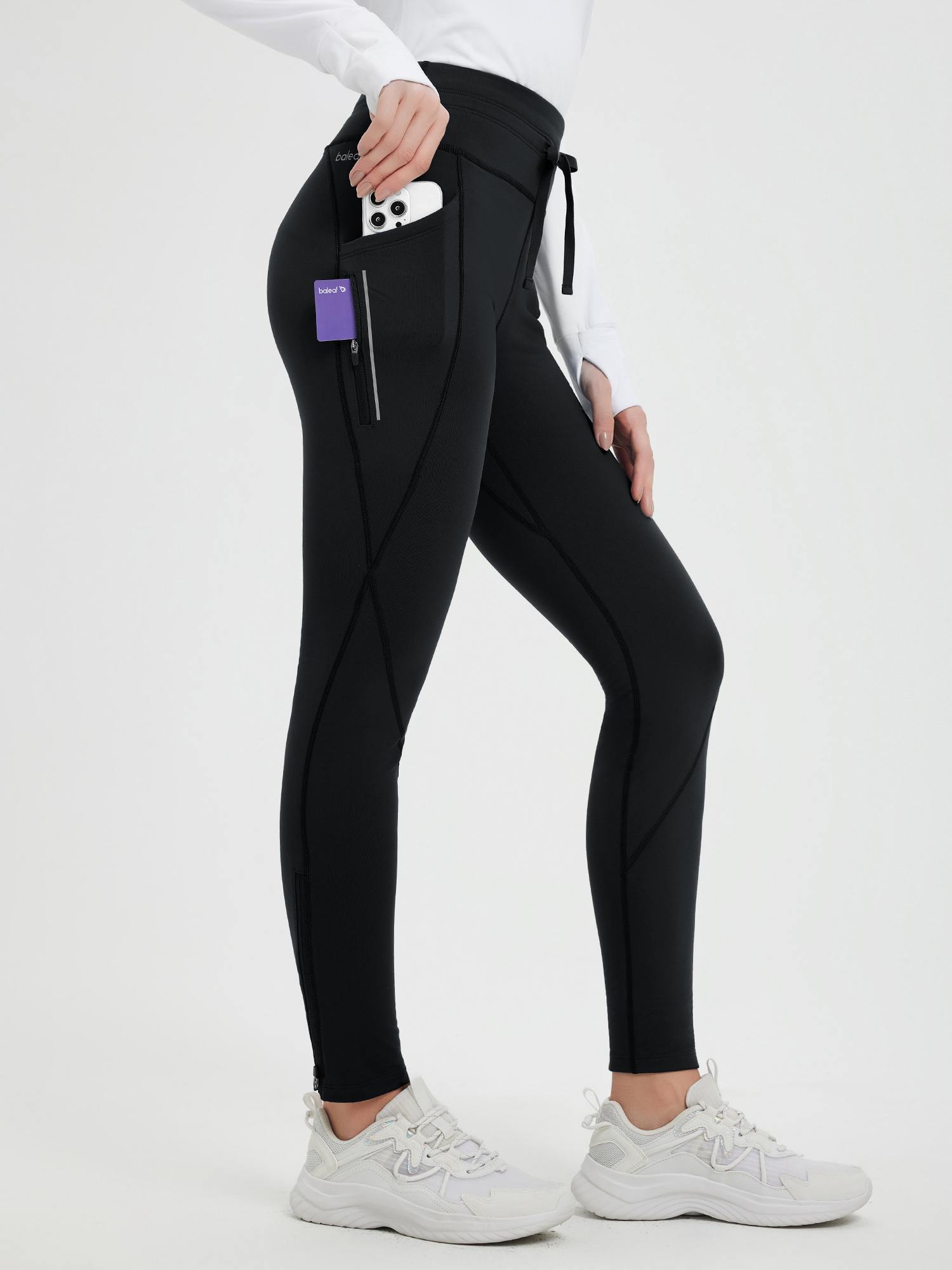 Fleece-Lined Ski Base Layer Pants