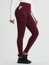 Multi-Pocket Workwear Straight-Leg Knit Fleece Pants