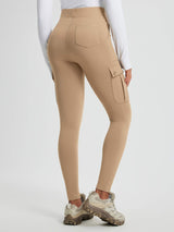 Multi-Pocket Workwear Straight-Leg Knit Fleece Pants