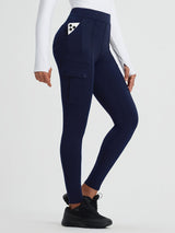 Multi-Pocket Workwear Straight-Leg Knit Fleece Pants