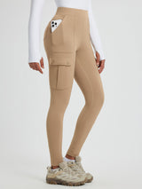 Multi-Pocket Workwear Straight-Leg Knit Fleece Pants