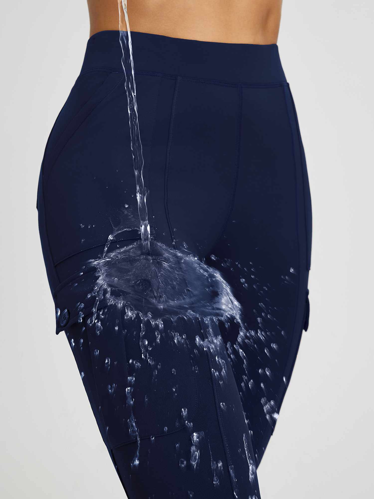 Multi-Pocket Workwear Straight-Leg Knit Fleece Pants