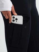 Multi-Pocket Workwear Straight-Leg Knit Fleece Pants