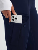 Multi-Pocket Workwear Straight-Leg Knit Fleece Pants