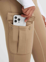 Multi-Pocket Workwear Straight-Leg Knit Fleece Pants