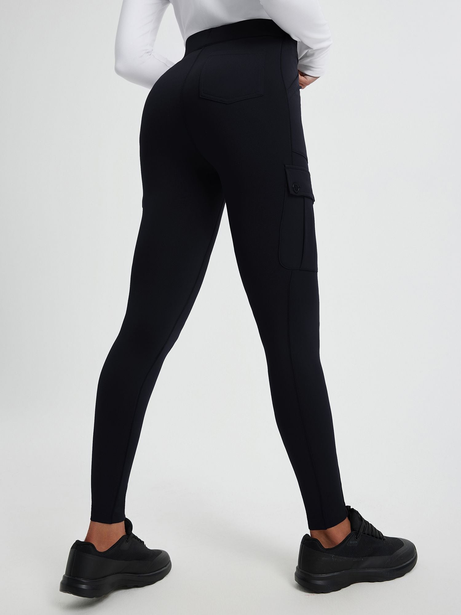 Multi-Pocket Workwear Straight-Leg Knit Fleece Pants