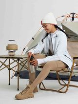 Multi-Pocket Workwear Straight-Leg Knit Fleece Pants