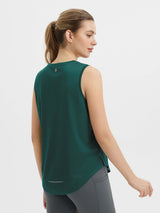 Split Round Hem Slimming Mid-Length Tank Top