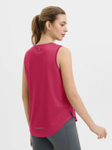 Split Round Hem Slimming Mid-Length Tank Top