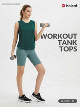 Split Round Hem Slimming Mid-Length Tank Top