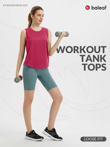 Split Round Hem Slimming Mid-Length Tank Top