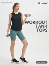 Split Round Hem Slimming Mid-Length Tank Top